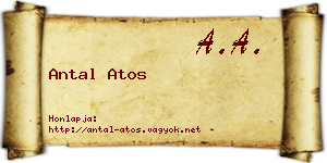 Antal Atos névjegykártya
